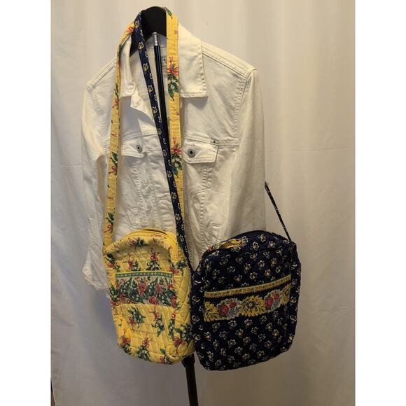 Vera Bradley Vintage Quilted Crossbody Shoulder Bag Lot of 2 Floral Paisley - Picture 3 of 9